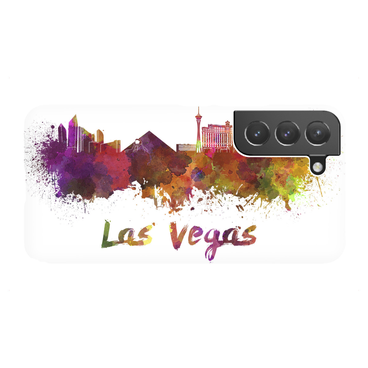 "LAS VEGAS skyline in watercolor"für Samsung Galaxy - Premium-Case Handyhülle artboxONE