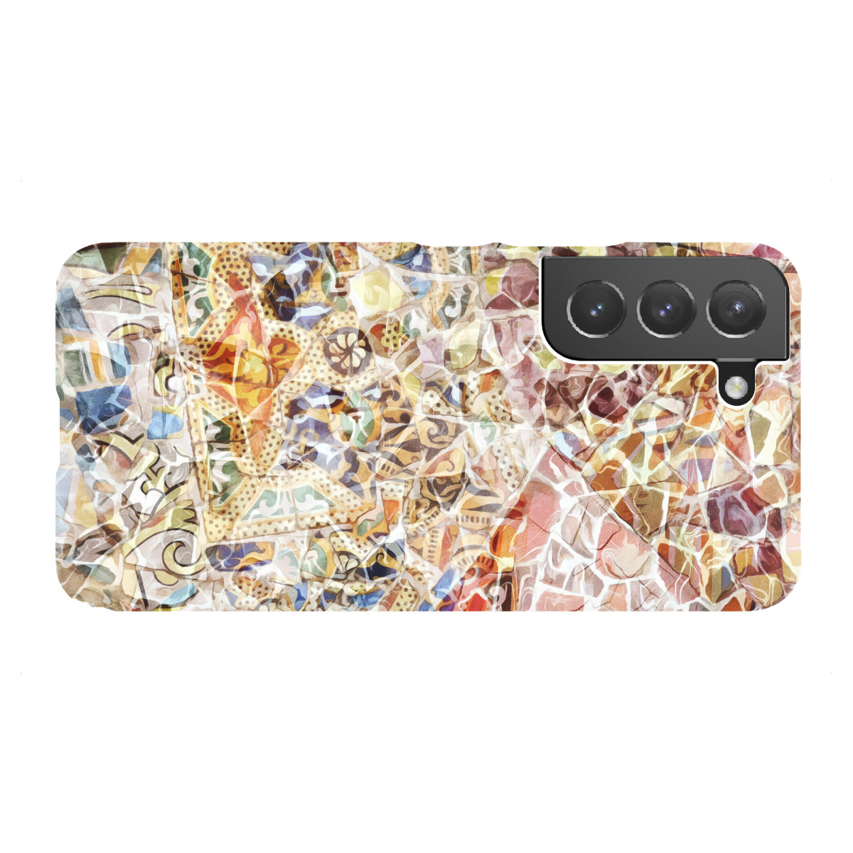 Samsung Galaxy "Red and Orange Mosaic" Premium-Case Handyhülle artboxONE