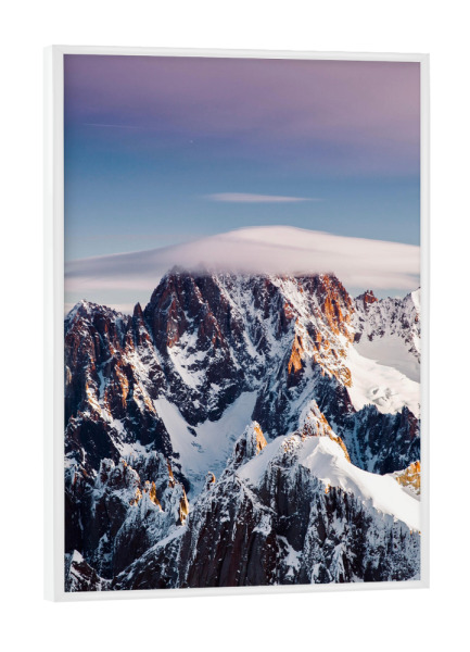 Poster mit weißem Rahmen "Aussicht auf das Mont Blanc Massiv" artboxONE - Natur,Reise