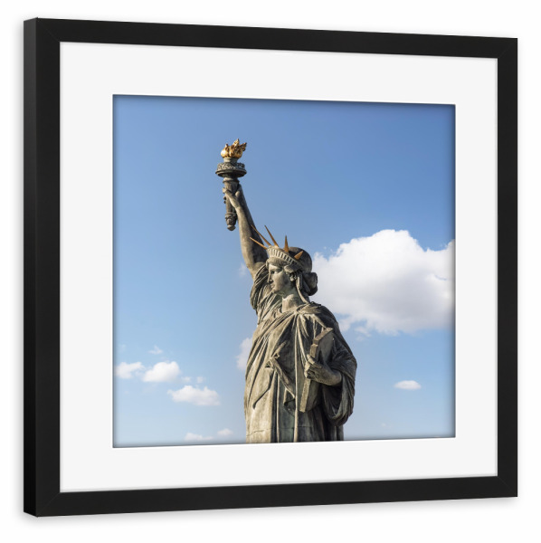 Poster mit Rahmen schwarz "Symbol of freedom" artboxONE - Städte,Städte / New York,Reise,Architektur,Reise / Länder