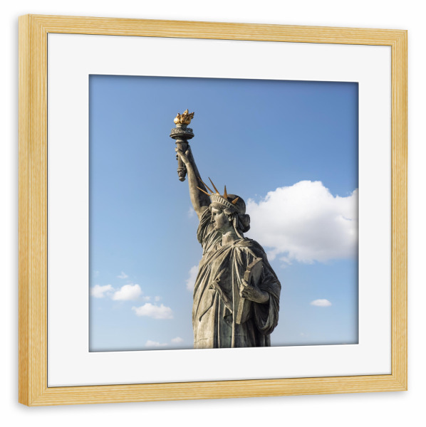 Poster mit Rahmen kiefer "Symbol of freedom" artboxONE - Städte,Städte / New York,Reise,Architektur,Reise / Länder
