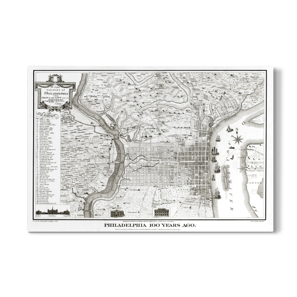 Galerie-Print "Philadelphia Pictorial Map-z" 30x20 cm artboxONE
