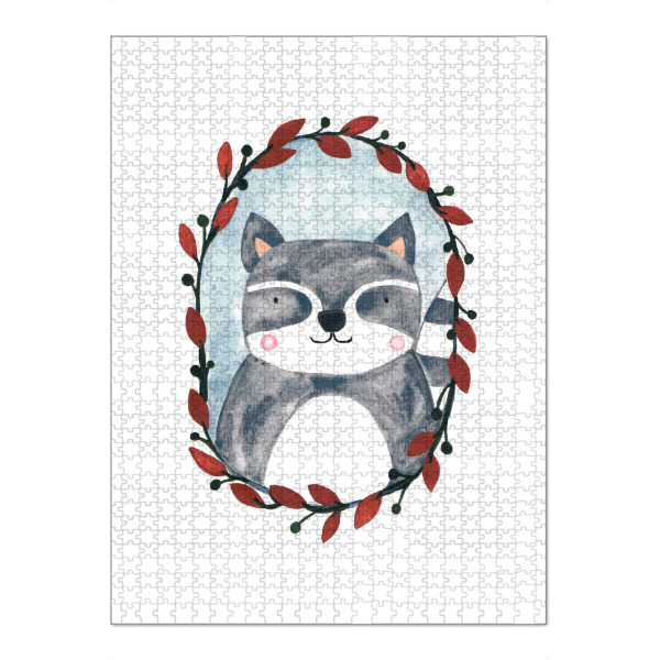 Puzzle Ravensburger "Waschbär Porträt" artboxONE - Natur,Für Kinder,Tiere