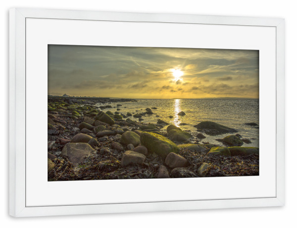 Poster mit Rahmen weiß "John o' Groats - Schottland" artboxONE - Natur,Reise,Reise / Strand und Meer