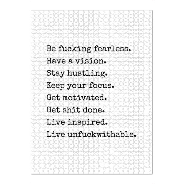 Puzzle Ravensburger "Motivational Quote" artboxONE - Typografie,Menschen - Menschen,Motivation,Typo,Typografie,Schwarzweiß,Blackandwhite,Inspiration