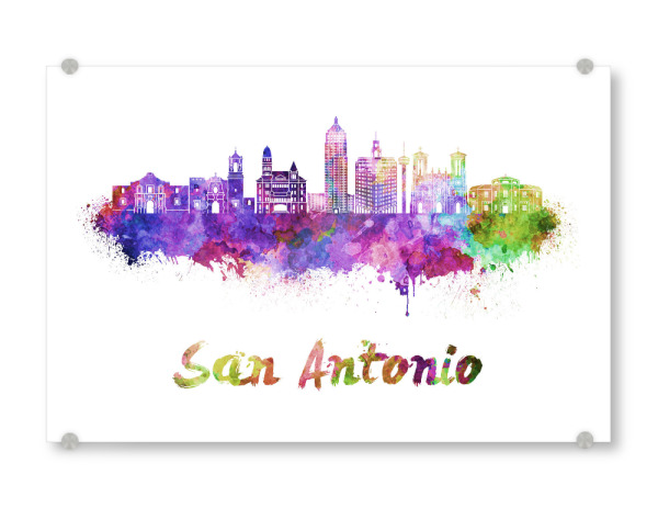 Acrylglasbild "SAN ANTONIO skyline-x" artboxONE - Städte,Abstrakt,Architektur