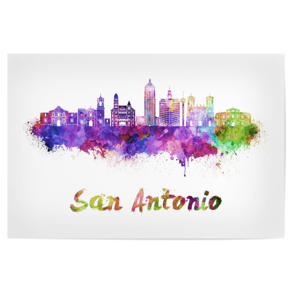 Poster 30x20 cm "SAN ANTONIO skyline-x" artboxONE - Städte,Abstrakt,Architektur