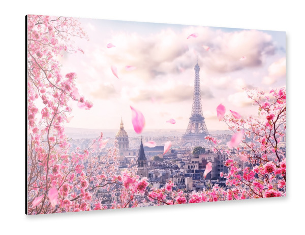 Alu-Dibond "Sakura In Paris" 30x20 cm artboxONE