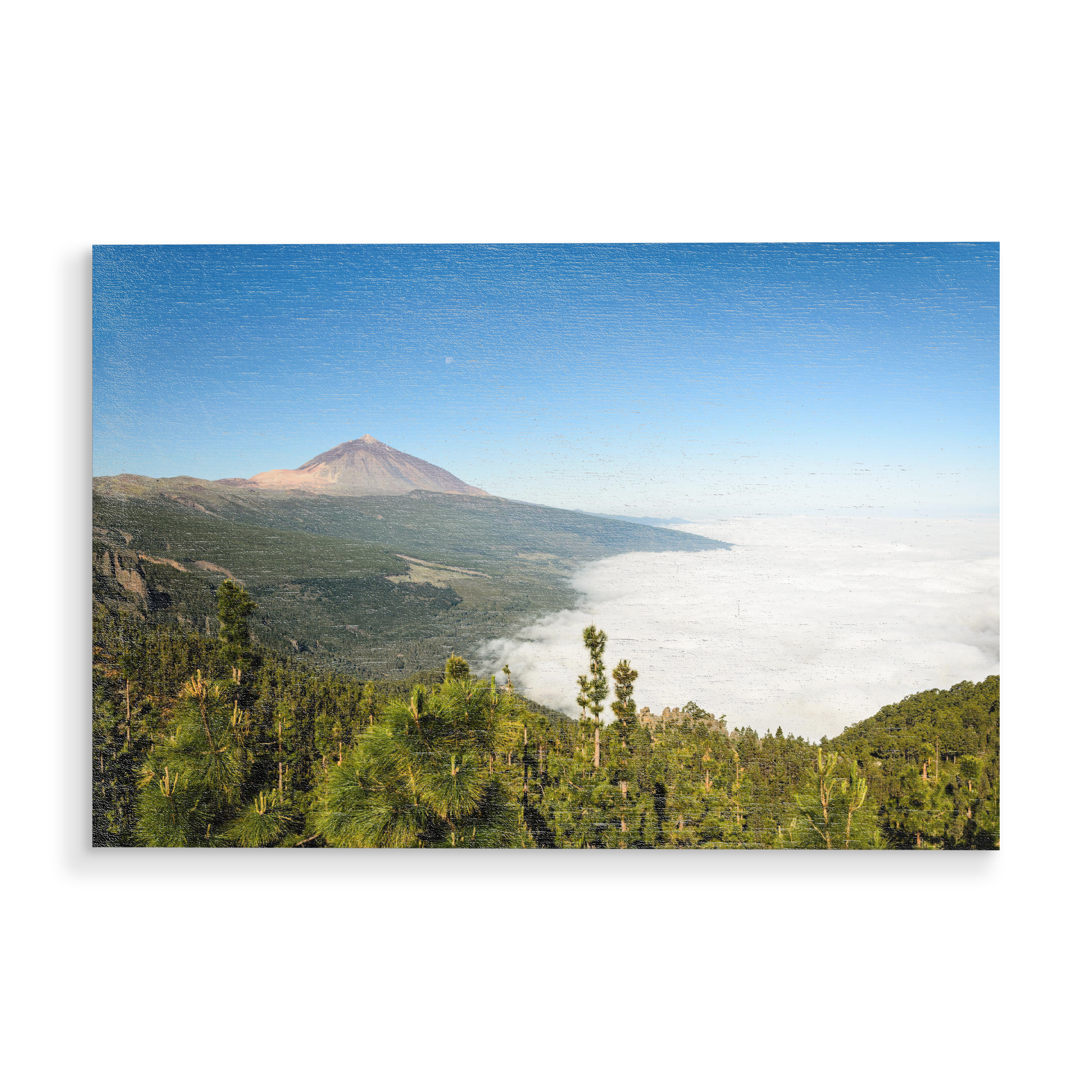 Holzbild "Teide und Orotavatal auf Teneriffa" artboxONE - Natur,Reise,Reise / Länder