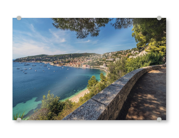 Acrylglasbild "French Riviera coastline in summer" artboxONE - Natur,Reise,Reise / Strand und Meer,Städte / Weitere
