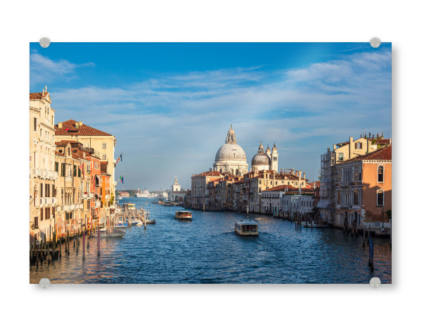 Acrylglasbild "Kirche und Kanal in Venedig" artboxONE - Reise,Architektur,Städte / Venedig
