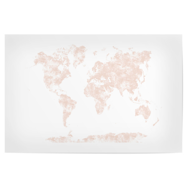 Poster "Weltkarte in Pastellfarben-f" artboxONE - Reise,Abstrakt,Kartografie