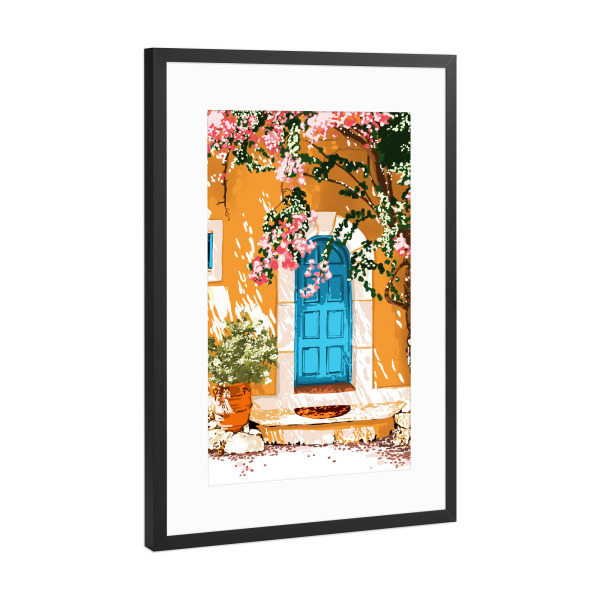 Poster mit Rahmen Schwarz (Metallic) "Oh The Places You Will Go" artboxONE - Natur,Reise,Architektur