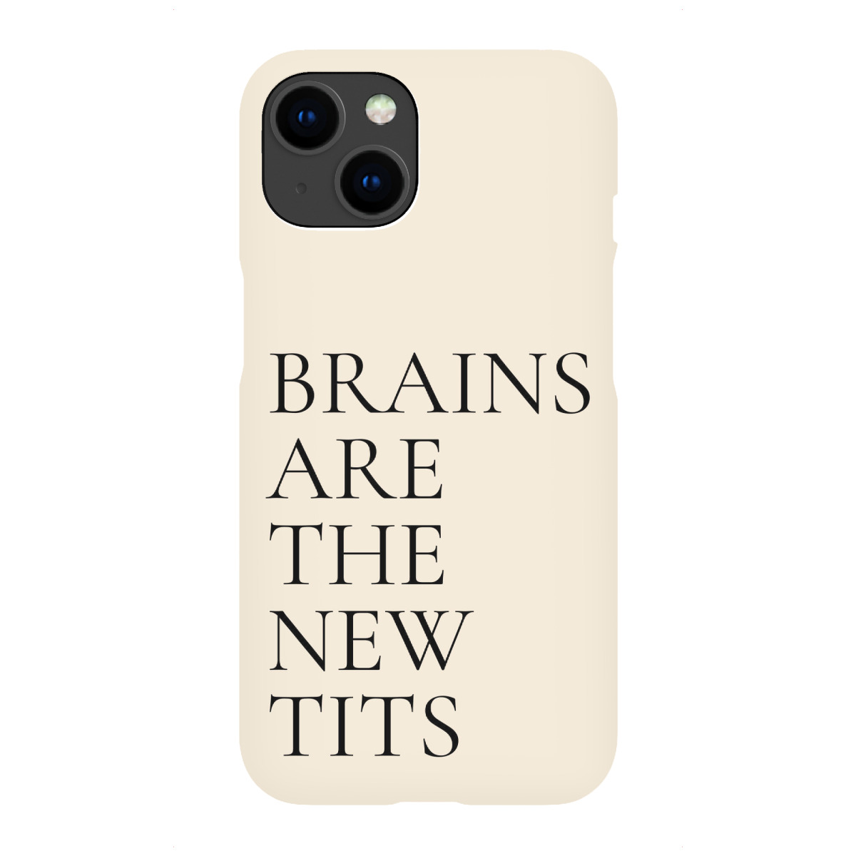 iPhone "Brains are the new tits quote" Premium-Case Handyhülle artboxONE