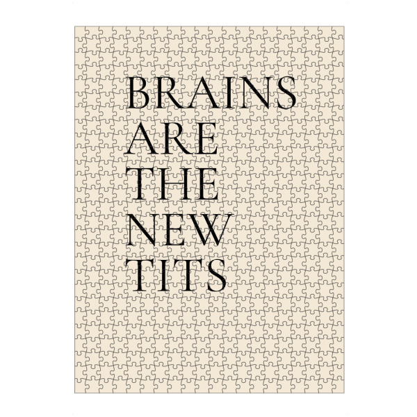 artboxONE Puzzle "Brains are the new tits quote" artboxONE - Typografie,Menschen,Lustig