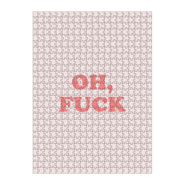 artboxONE Puzzle "Oh Fuck" artboxONE - Typografie,Menschen,Lustig - Oh,Fuck,Typo,Typografie,Mist,Scheiße - Bild oh