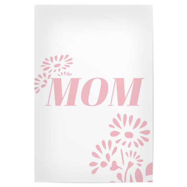 Poster 30x20 cm "MOM floral" artboxONE - Typografie,Liebe,Für Mama - Mom,Mutter,Muttertag,Mama,Typo,Typografie,Blumen,Pflanzen