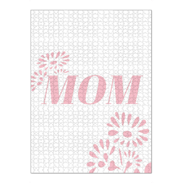 Puzzle Ravensburger "MOM floral" artboxONE - Typografie,Liebe,Für Mama - Mom,Mutter,Muttertag,Mama,Typo,Typografie,Blumen,Pflanzen - Bild mom