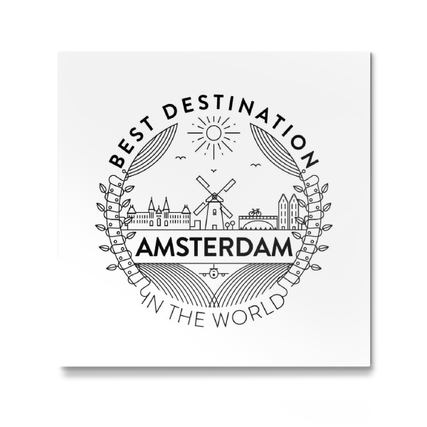 Galerie-Print "Amsterdamer Abzeichen" 30x30 cm artboxONE