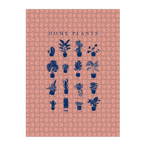Puzzle Ravensburger "Linear home plants coral" artboxONE - Natur,Floral