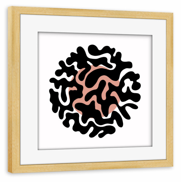 Poster mit Rahmen kiefer "Twisted Beats No.8.2 Connections" artboxONE - Abstrakt