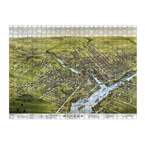 artboxONE Puzzle "Karte von Bangor - Maine" artboxONE - Kartografie