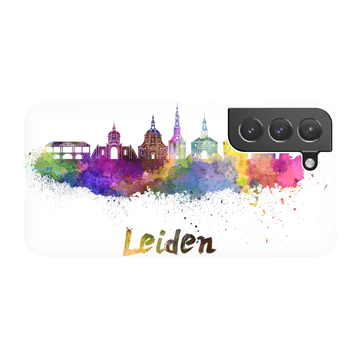 "LEIDEN Skyline in Aquarell-h"für Samsung Galaxy - Premium-Case Handyhülle artboxONE