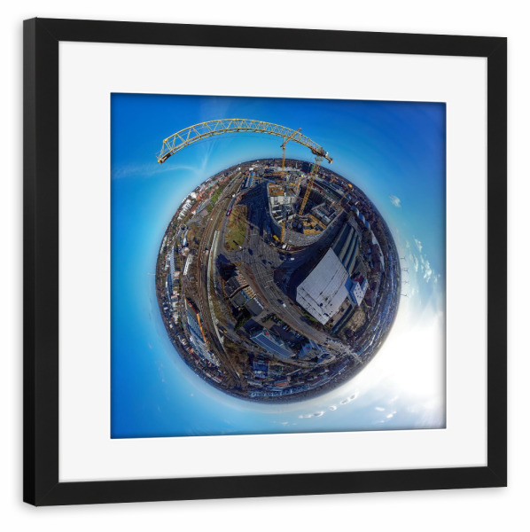 Poster mit Rahmen schwarz "Hamburg - Bergedorfer Tor" artboxONE - Städte,Städte / Hamburg,Reise,Architektur,Reise / Länder