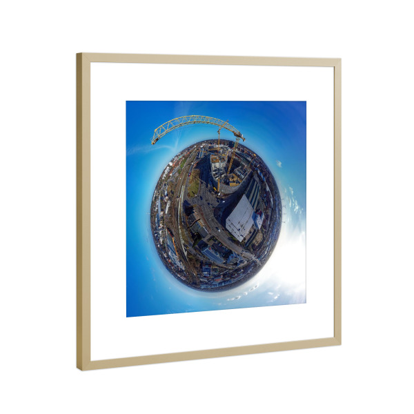 Poster mit Rahmen Gold "Hamburg - Bergedorfer Tor" artboxONE - Städte,Städte / Hamburg,Reise,Architektur,Reise / Länder