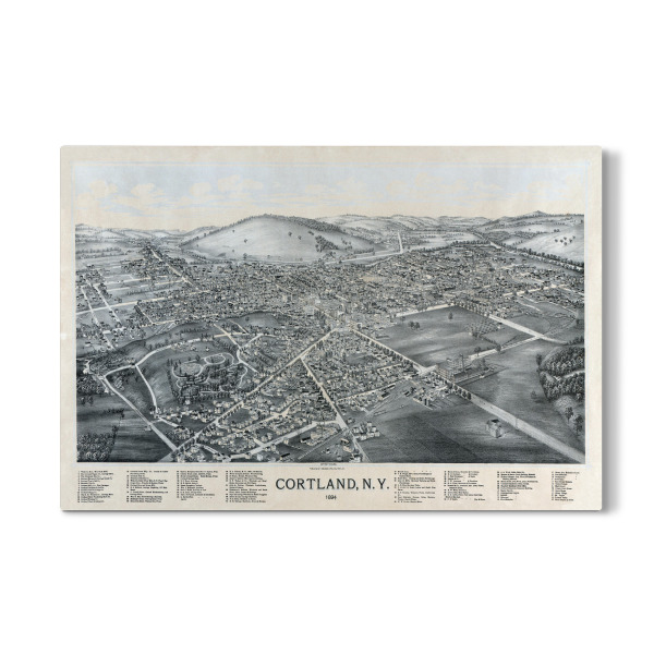 Galerie-Print "Antike Karte Cortland-New York" 30x20 cm artboxONE