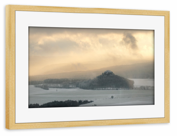 Poster mit Rahmen kiefer "Winterblick zum Zirkelstein" artboxONE - Natur,Reise