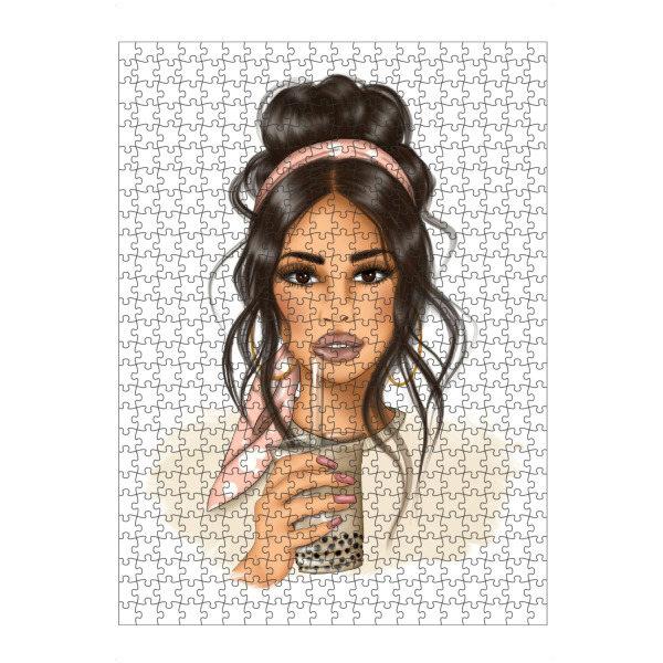 Puzzle Ravensburger "Frau mit Boba-Tee" artboxONE - Essen & Trinken,Fashion,Für Mama,Essen & Trinken / Alkohol,Festivals