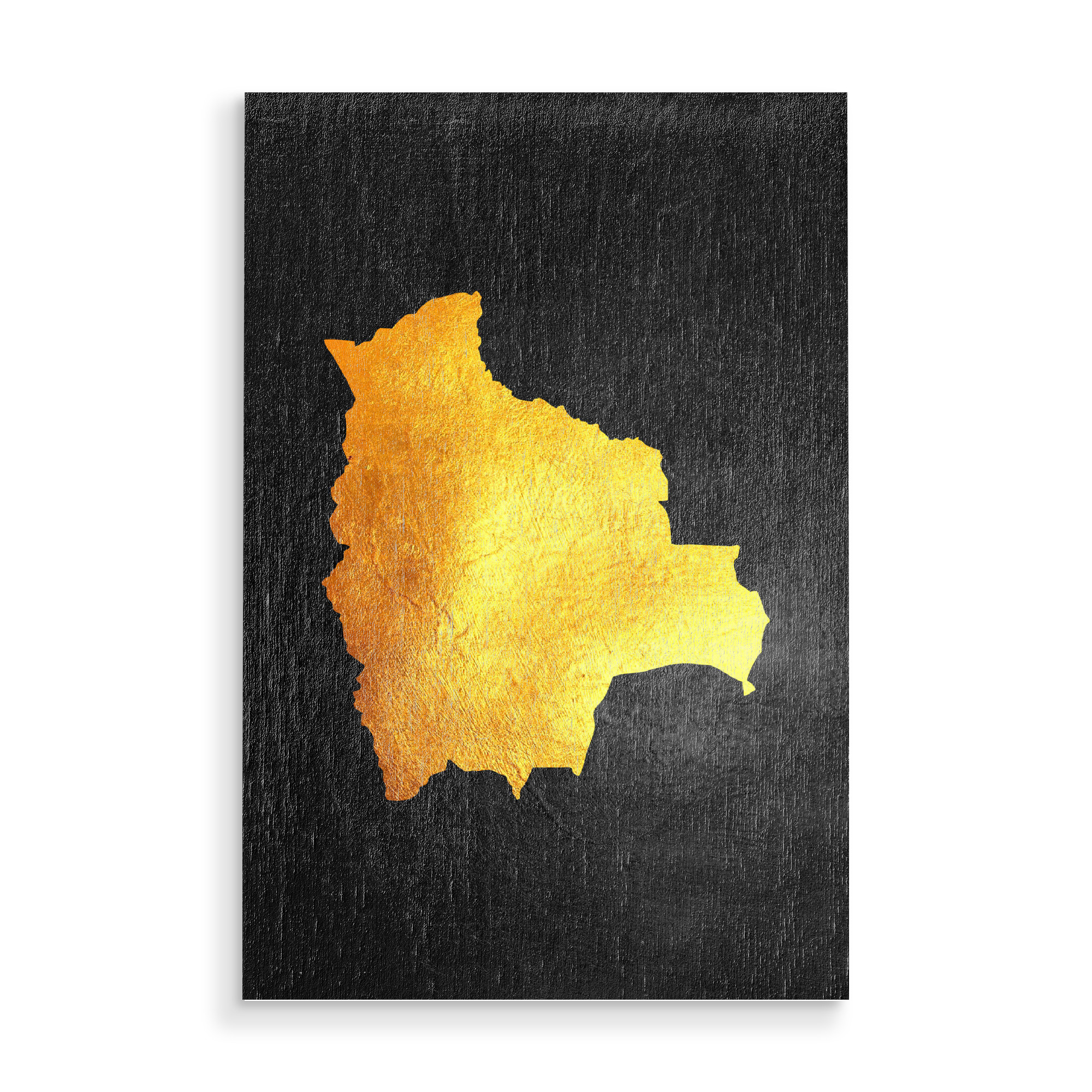 Holzbild "Bolivien Goldkarte" artboxONE - Reise / Länder - Bolivien,Gold,Karte