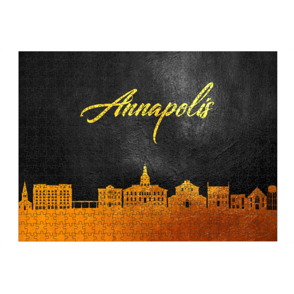 Puzzle Ravensburger "Gold-Skyline - Annapolis Maryland" artboxONE - Städte - Gold,Skyline,Annapolis,Maryland,Stadt - Bild gold