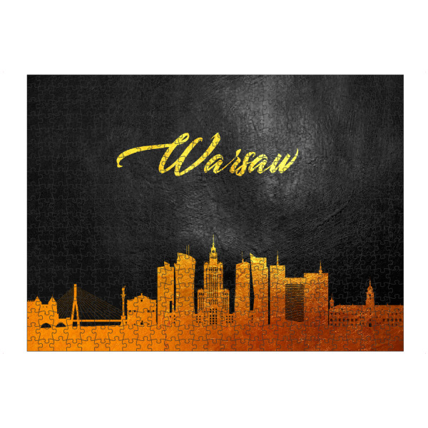 Puzzle Ravensburger "Warschau Polen Gold Skyline" artboxONE - Städte - Warschau,Polen,Gold,Skyline,Stadt - Bild warschau