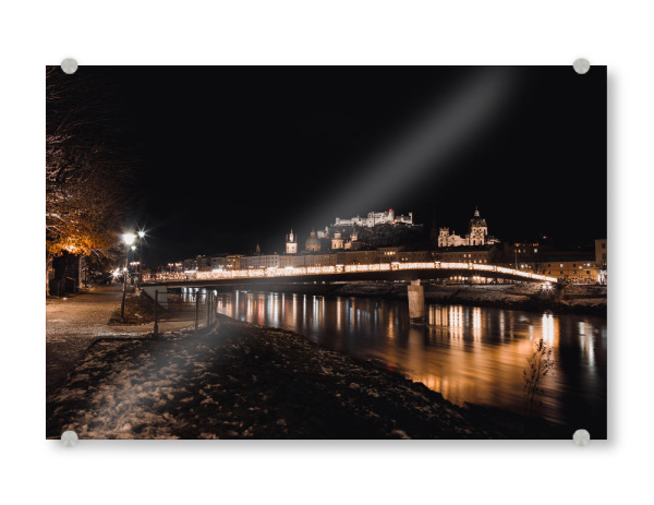 Acrylglasbild "Salzburg - Nachtaufnahme" artboxONE - Städte,Reise,Architektur