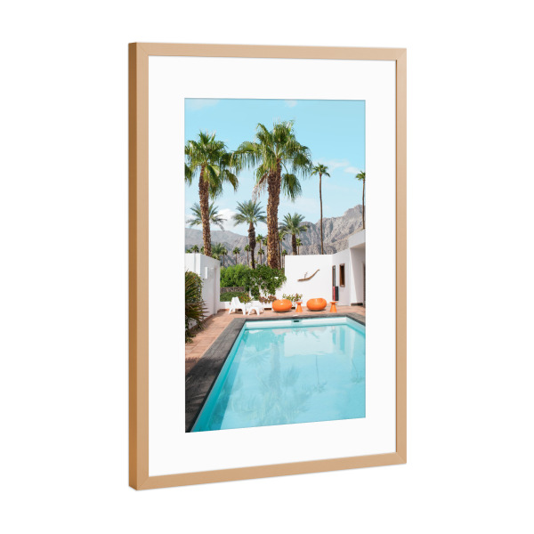 Poster mit Rahmen Kupfer "Palm-Springs-Stimmung" artboxONE - Natur,Reise,Floral,Architektur,Städte / Los Angeles