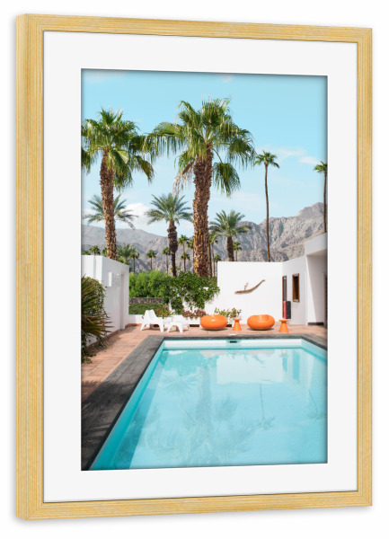 Poster mit Rahmen kiefer "Palm-Springs-Stimmung" artboxONE - Natur,Reise,Floral,Architektur,Städte / Los Angeles