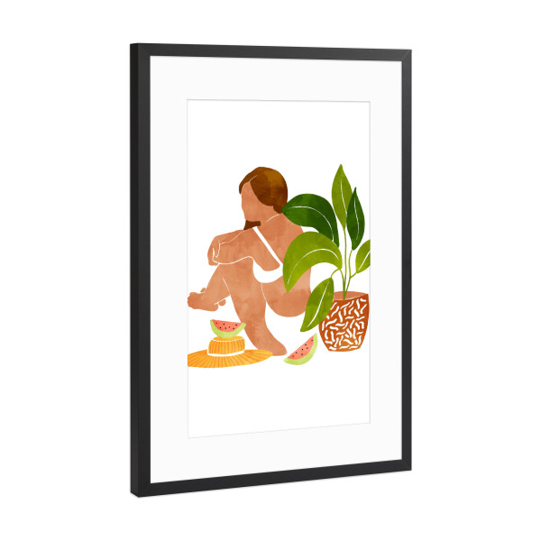 Poster mit Rahmen Schwarz (Metallic) "Hakuna Matata" artboxONE - Natur,Menschen