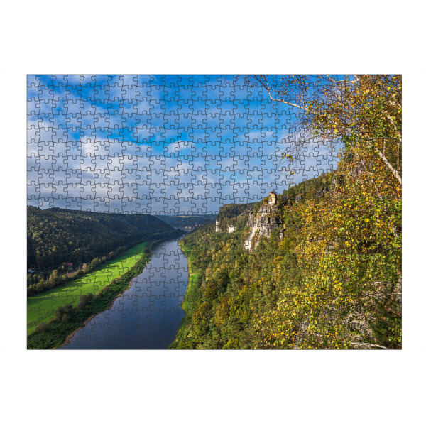 Puzzle Ravensburger "Felsen, Elbe und Landschaft" artboxONE - Natur,Reise