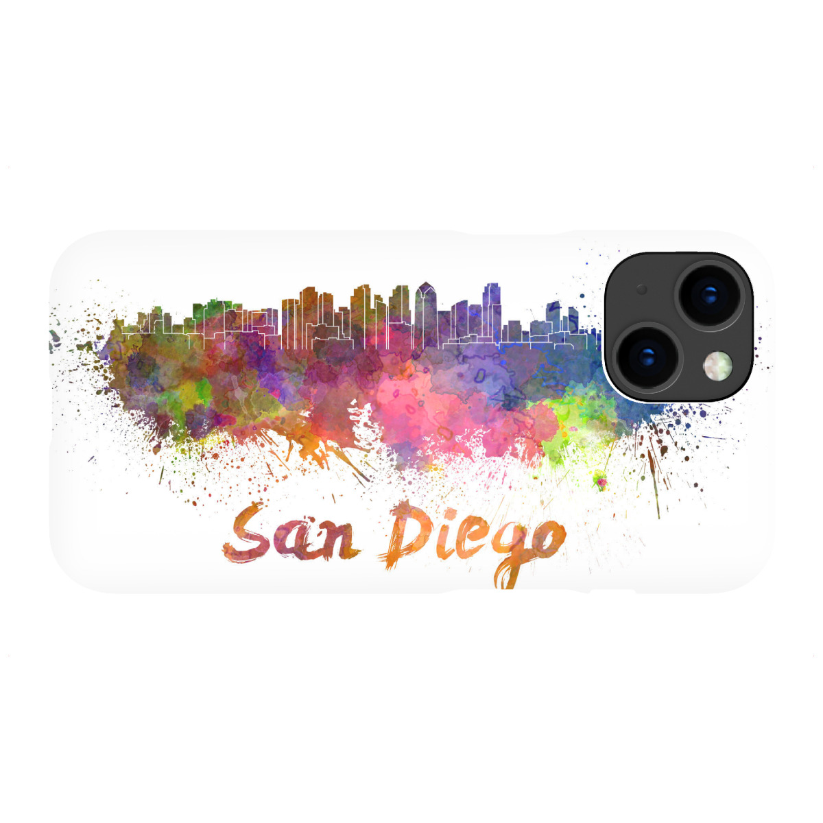 "Skyline von SAN DIEGO bunt"für iPhone - Premium-Case Handyhülle artboxONE