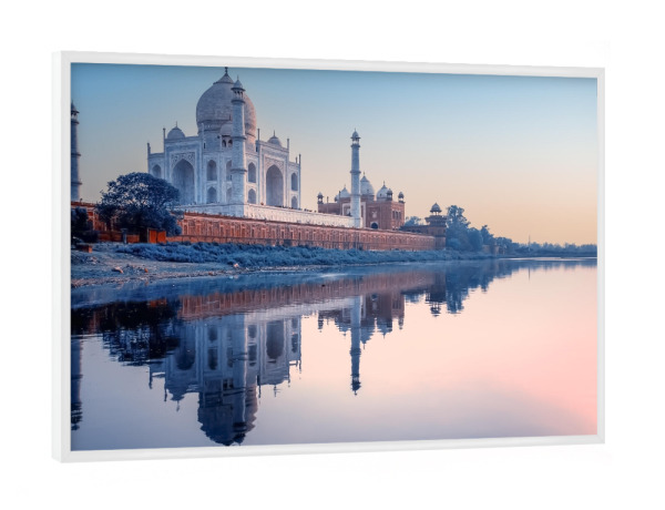 Poster mit weißem Rahmen "Blauer Taj Mahal" artboxONE - Städte,Reise,Architektur,Reise / Asien,Reise / Länder