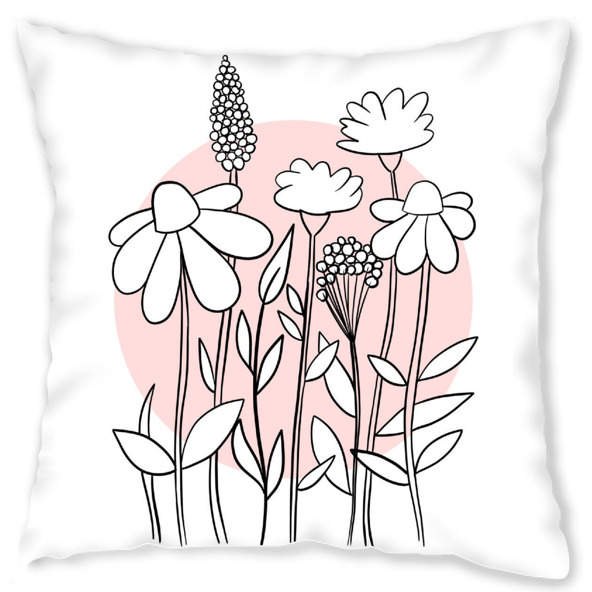 Design-Kissen "Wildflower Bloom Rosß " artboxONE - Natur,Floral,Abstrakt,Geometrie