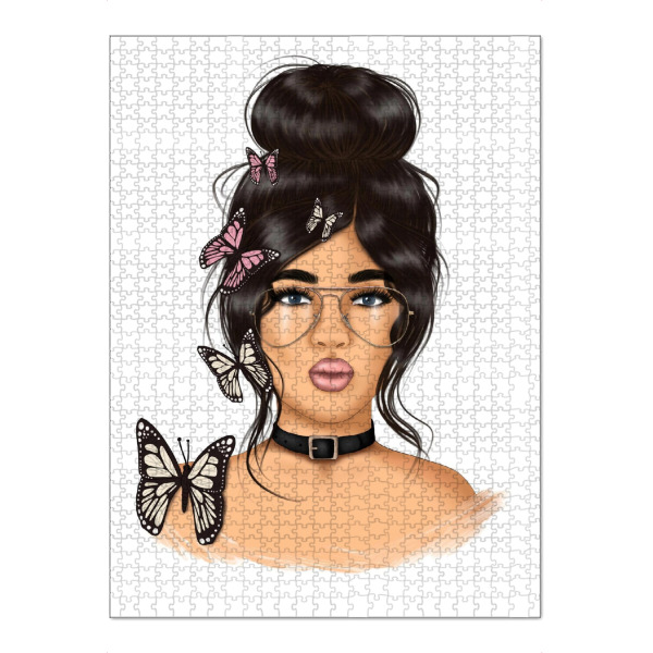 Puzzle Ravensburger "Frau mit Schmetterlingen" artboxONE - Tiere,Menschen,Fashion,Festivals