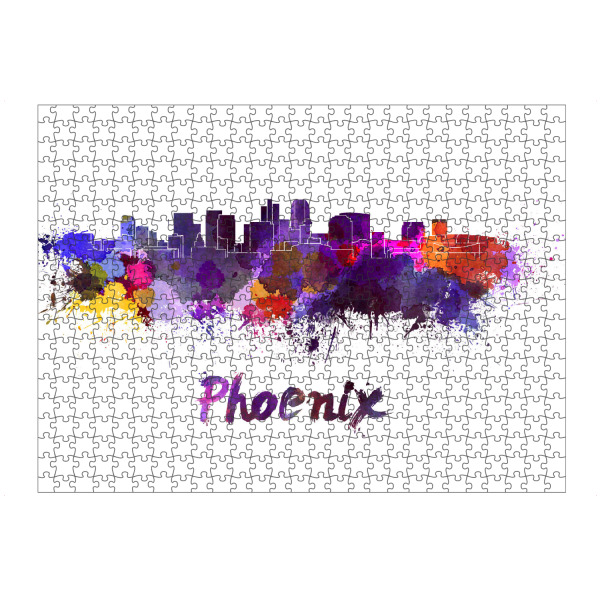 Puzzle Ravensburger "PHOENIX-Skyline im Aquarell" artboxONE - Städte,Abstrakt,Architektur