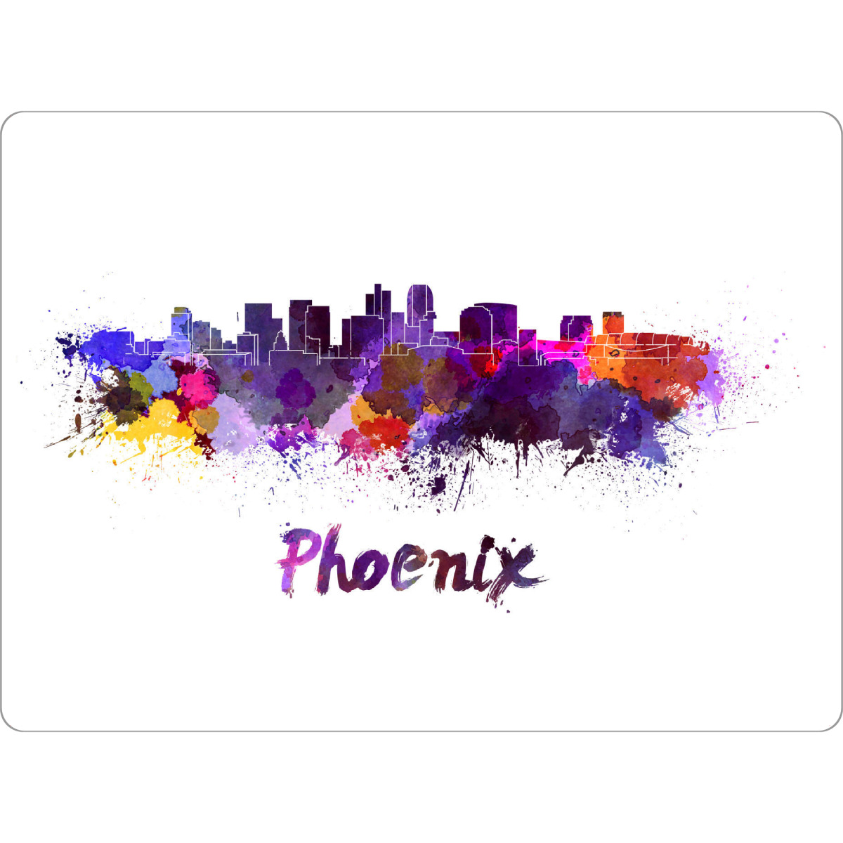 Tischset "PHOENIX-Skyline im Aquarell" artboxONE - Städte,Abstrakt,Architektur