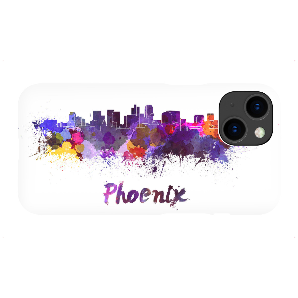 "PHOENIX-Skyline im Aquarell"für iPhone - Premium-Case Handyhülle artboxONE