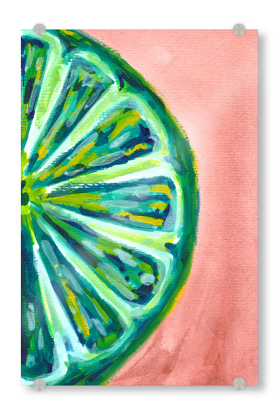 Acrylglasbild "Limetten-Fruchtscheibe" artboxONE - Essen & Trinken,Essen & Trinken / Obst & Gemüse