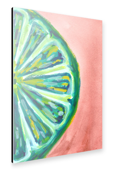 Alu-Dibond "Limetten-Fruchtscheibe" 30x20 cm artboxONE