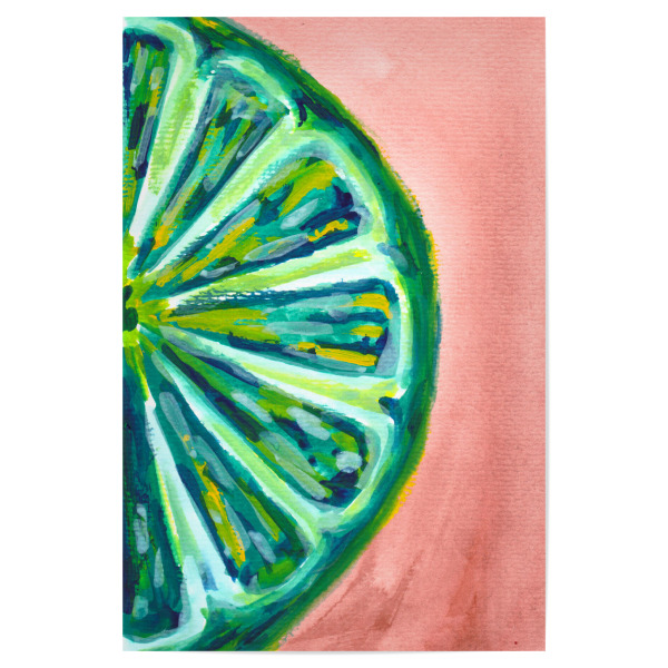 Poster "Limetten-Fruchtscheibe" artboxONE - Essen & Trinken,Essen & Trinken / Obst & Gemüse